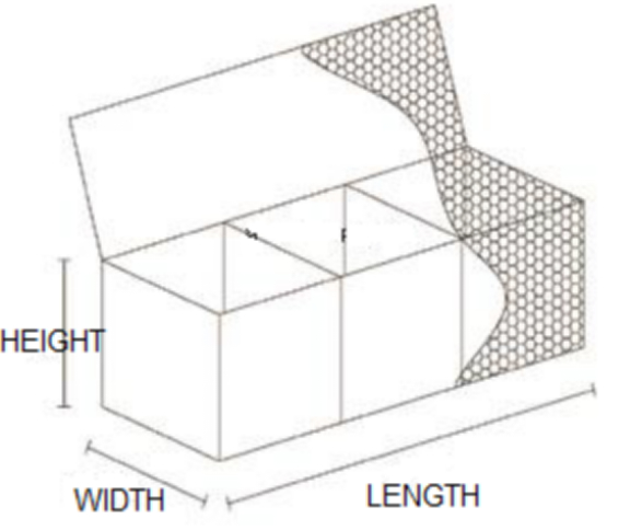 Channel gabion boxes for retaining wall structure