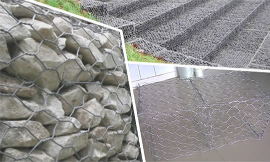 Twisted Wire Gabion Baskets with Hot Dip Zinc Coating